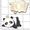 30 Mixed Black & White Enamel Panda Charms for DIY Jewelry