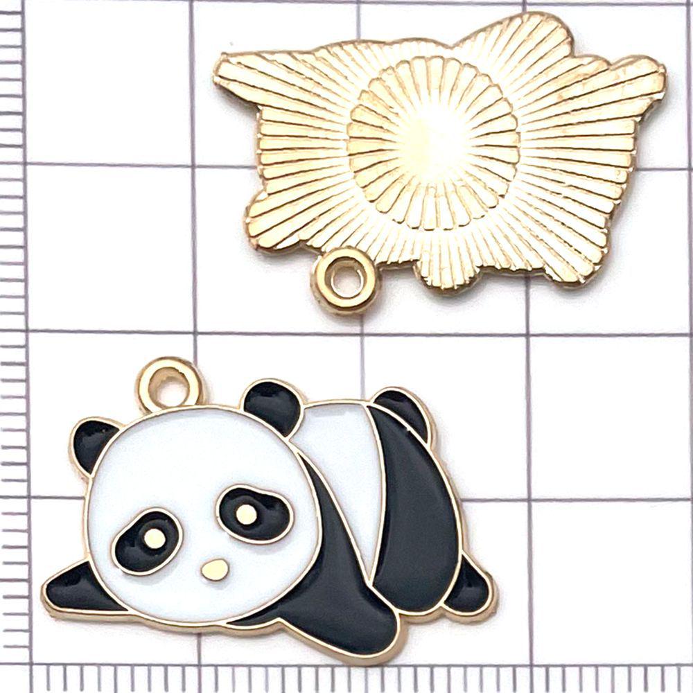 30 Mixed Black & White Enamel Panda Charms for DIY Jewelry