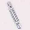 Rhinestone Chain Women's No Buttons Shirt Sweater Cardigan Clip Clamp Decor