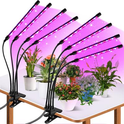 LED USB Lampa do Uprawy Roślin 5V Pełne Spektrum Światła Domowa Klips do Kwiatów Sadzonek Lampa Fito Ściemniana Sterowanie Czasowe 3/9/12 Godziny