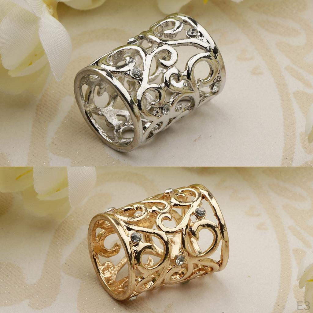 Cylinder Hollow Scarf Ring Silk Clip Buckle Brooches