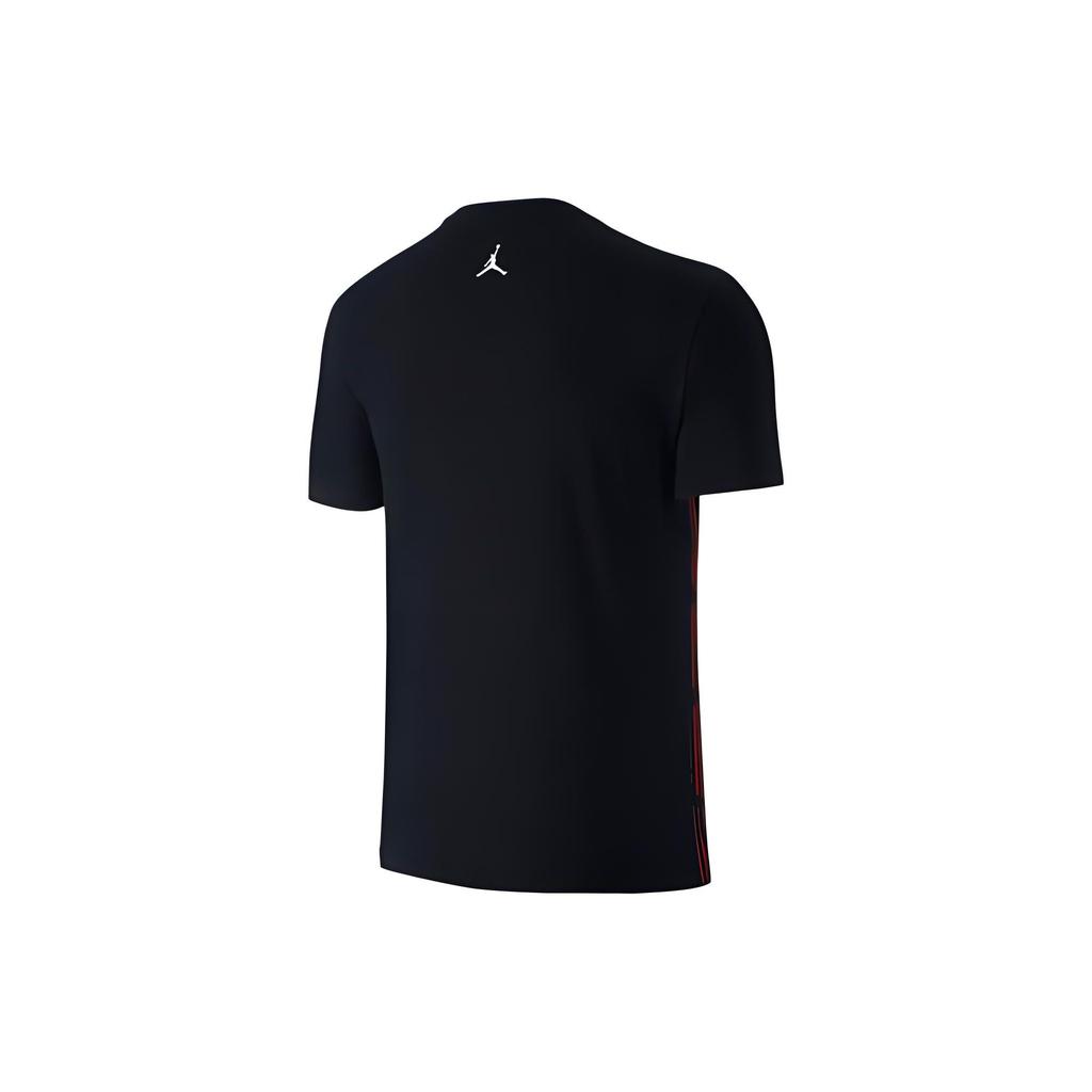 Jordan Burst Pattern Knit Short Sleeve T-Shirt Men Tops Black 719712-010