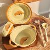 ZISIZ Fruit Croissant 5-Piece Ceramic Dinnerware Set