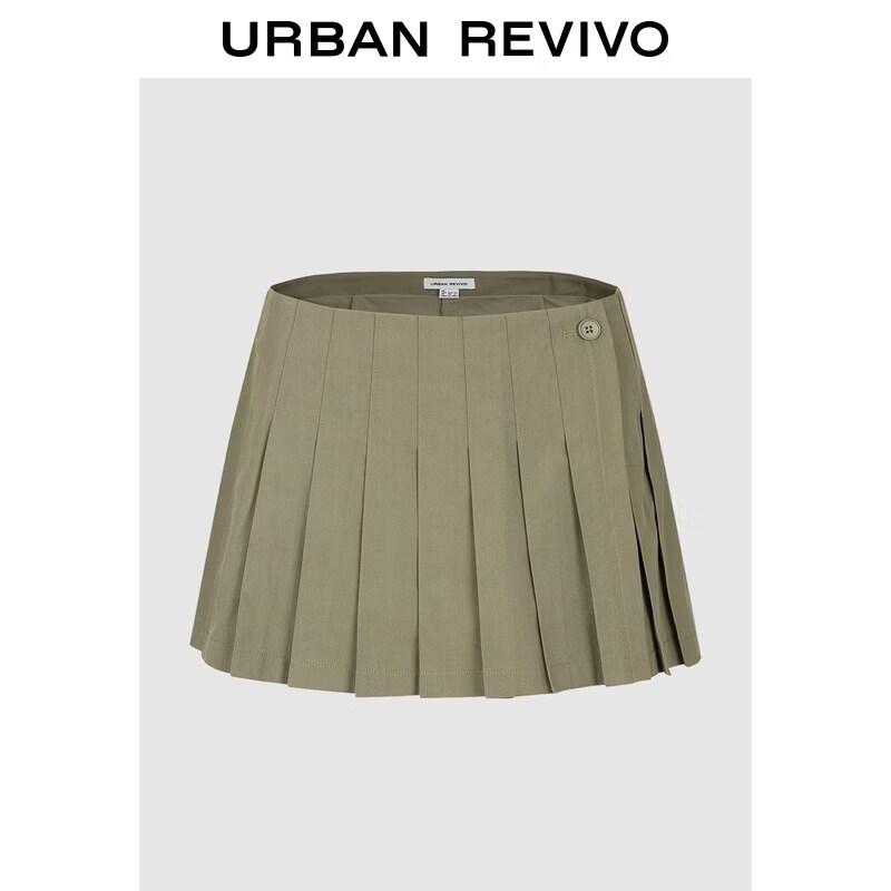 UR2026 Women's Casual Pleated Button Miniskirt