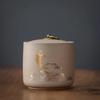 2025 New Coarse Pottery Tea Sealed Jar 9.5x10cm Water Capacity 435ml Tea Container Tea Box