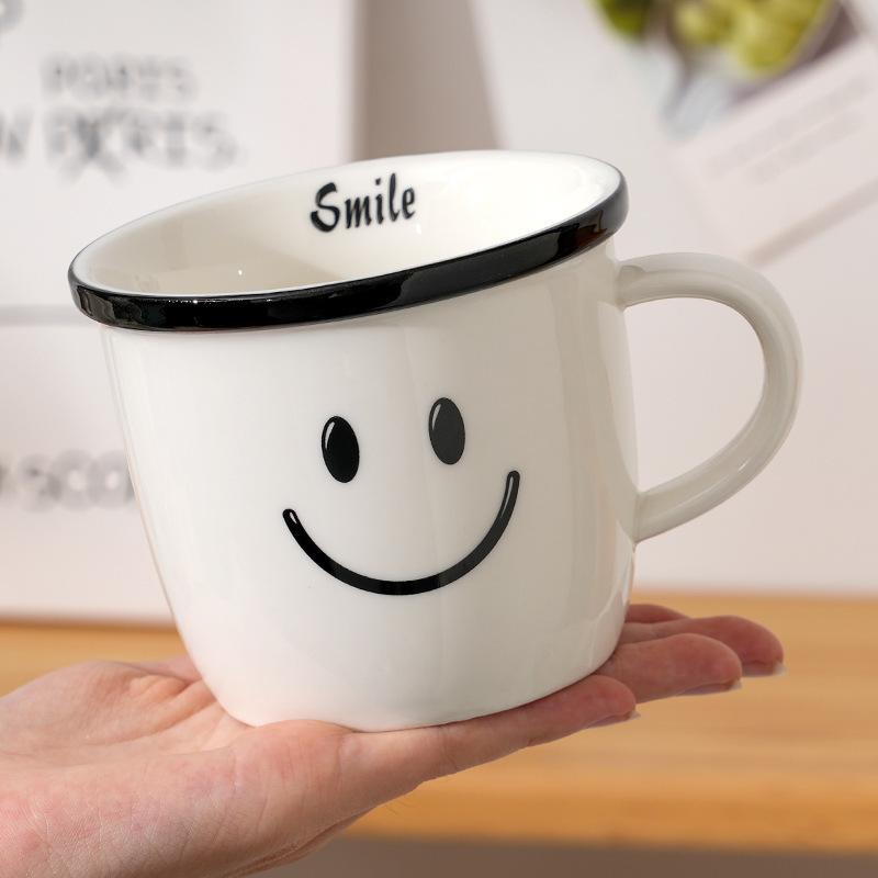 Kreative Lustige Ausdruck Keramiktasse mit Deckel Große Kapazität Kaffeetasse Für Zuhause Wohnzimmer Büro Frühstück Milchbecher