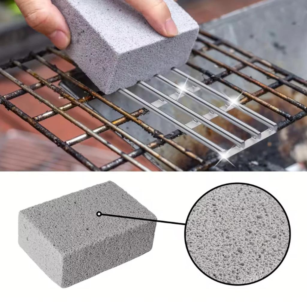 BBQ Grill Cleaning Brush Brick Block Barbecue Cleaning Stone Pumice Brick for Barbecue Rack Outdoor Kitchen BBQ Tools