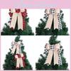 Charming Two-tone Plaid Bow Christmas Tree Ornament Ideal For Holiday Celebrations