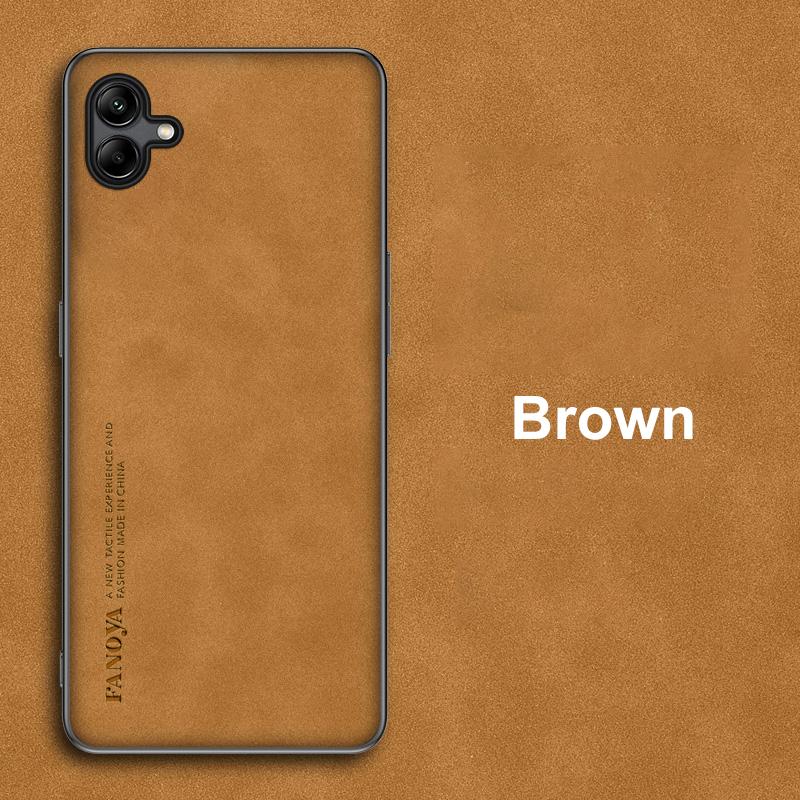 Für Samsung Galaxy A04 Hülle Luxus PU Leder Handyhülle Für Samsung M13 5G Rückseite Mattes Silikon Stoßfest Vollschutz