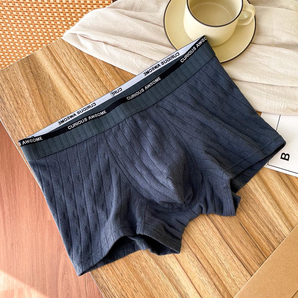 7A Antibacterial Men'S Underwear Pure Cotton Breathable Shorts Head Four-Season Boxers Boxers Sexy Anti-Clip Hip Shorts