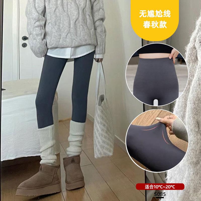 Fleece thickened shark pants women wear new autumn and winter thermal cotton pants tight and thin coffee leggings