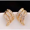Fashion Angel Wings Stud Earrings - Fresh and Clean Feather Fashion Crystal Piercing Earrings