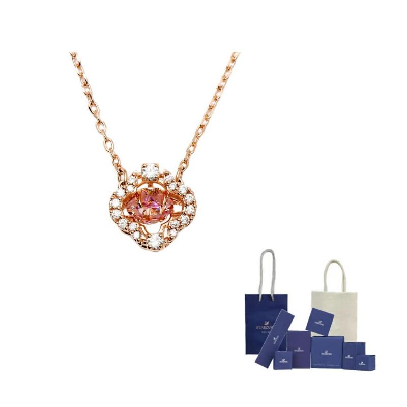 Swarovski Crystal-embellished Pendant Chain F (One Size Fits All)-Branded gift bag розовый