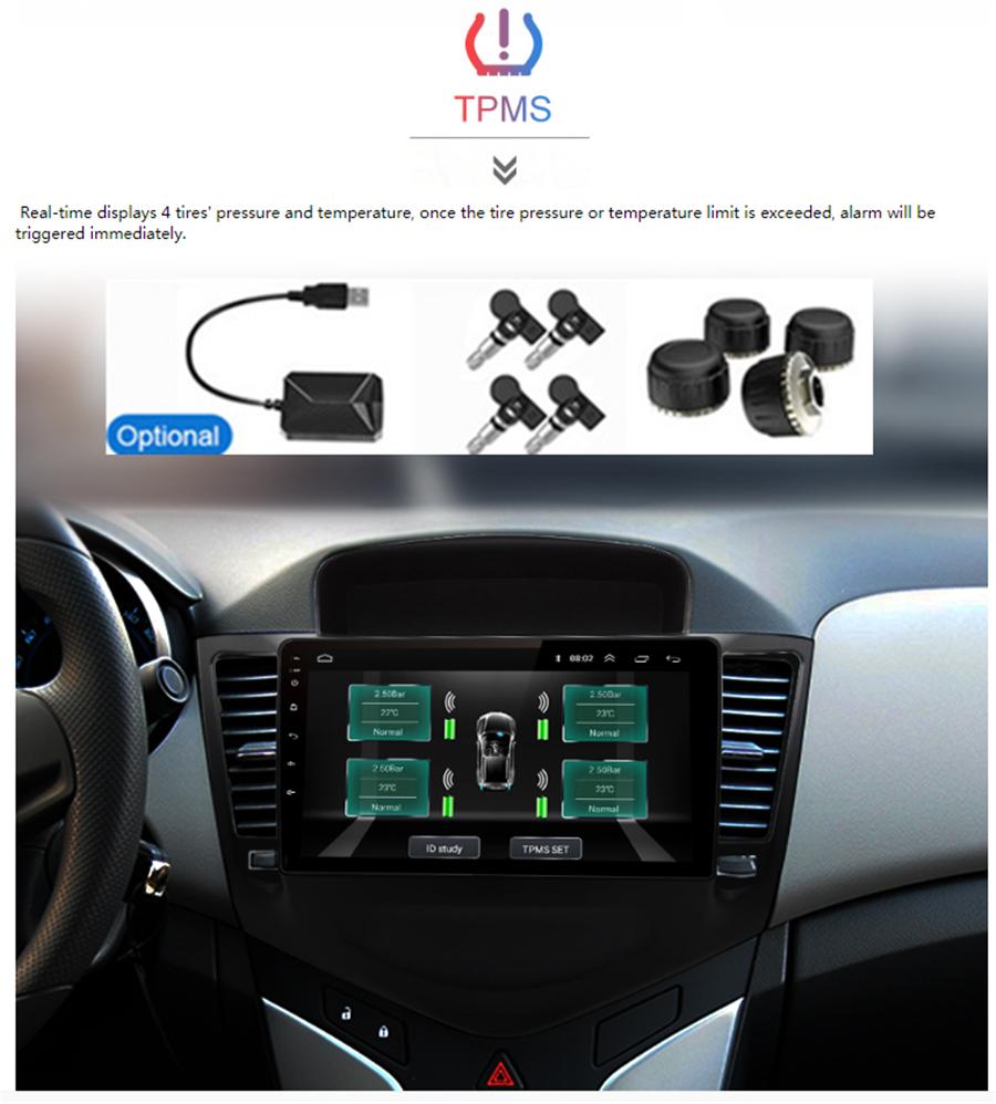 9'' Android Car Stereo Radio GPS WIFI For Chevrolet Cruze 2009-2014 With Canbus