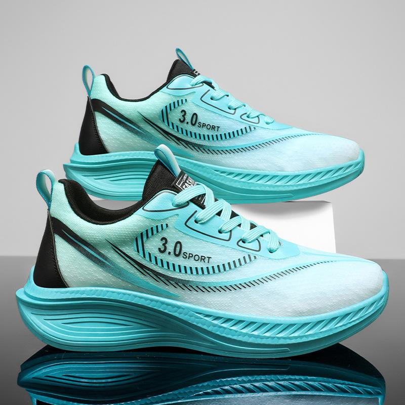 

Мужская обувь весна 2025 года, новая дышащая сетчатая универсальная спортивная и любительская обувь, мужские кроссовки на толстой подошве с амортизацией для бега 39 синий