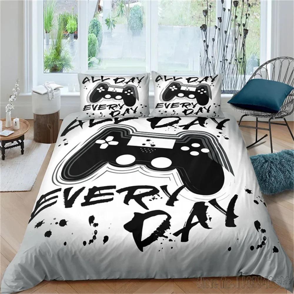 

Young Boys Children Kids Gamer 3D Print Game Soft Duvet Cover Set HD Warm Comforter Cover for Children Kids Beding Sets Bedclothes Bedrom Decor 135*200cm Eu-Single