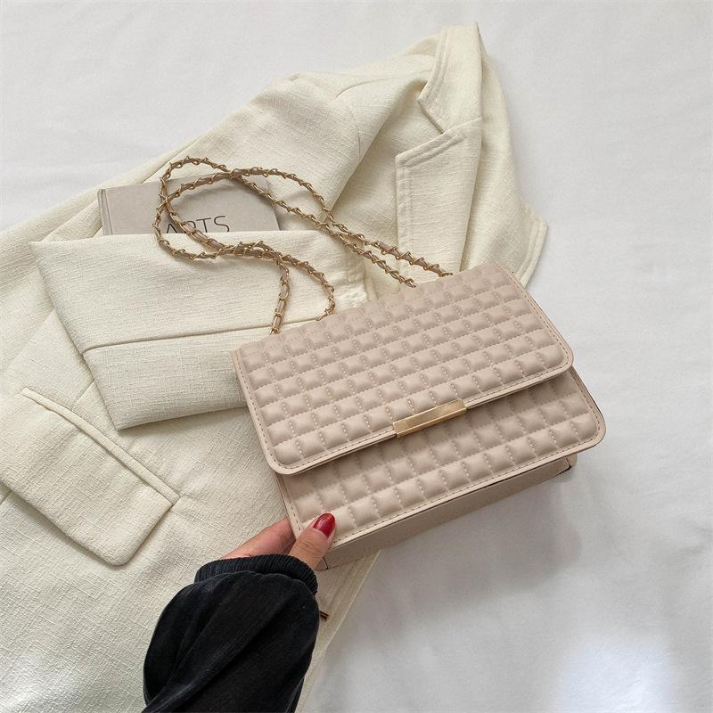Chain bag women's autumn new small square bag fashionable and simple shoulder bag casual messenger bag women's bag