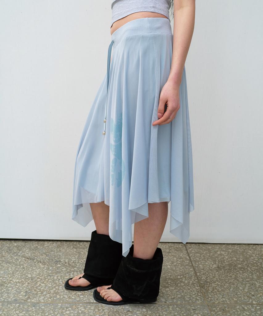 The Vinyl House Mesh Layered Skirt (W) Blue