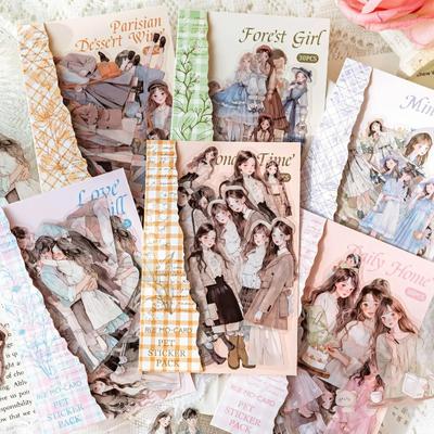 30 sztuk Life Facts Series Dekoracyjne naklejki Pakiet Vintage Fashion Girl Collage Scrapbooking Label Diy Diary Album Journal Planner