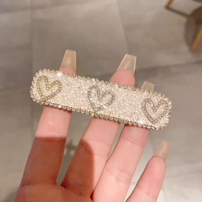Beautiful Shiny Rhinestone Hairpins Creative Rectangular Hair Clips Woman's Hair Accessories