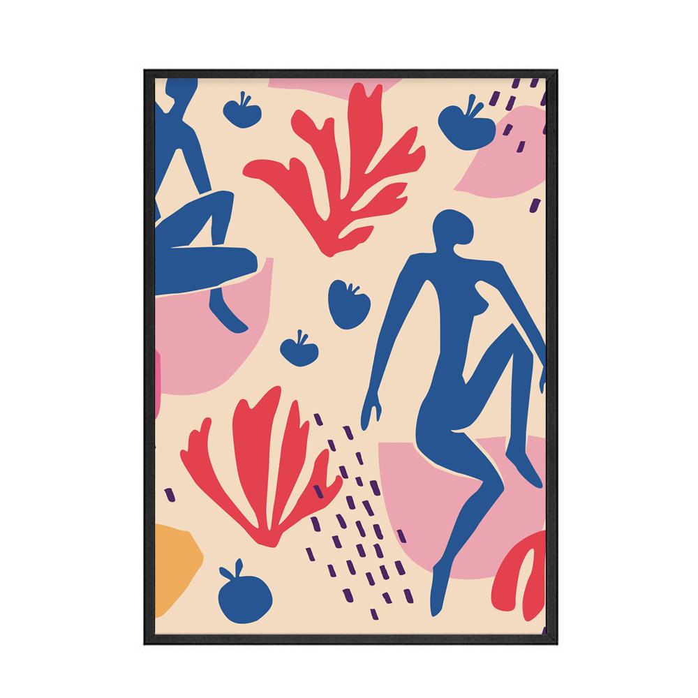 Matisse Abstract Poster Blue Girl Nude Art Print Nordic Canvas Painting Colourful Leaves Wall Picture For Living Room Home Decor