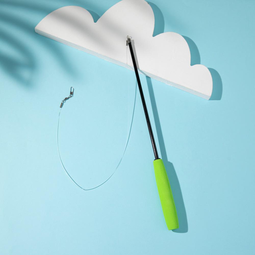 Beliebter Katzen-Teaser-Stick: Dreiteilige Rute mit mehreren Farboptionen zur Selbstunterhaltung.