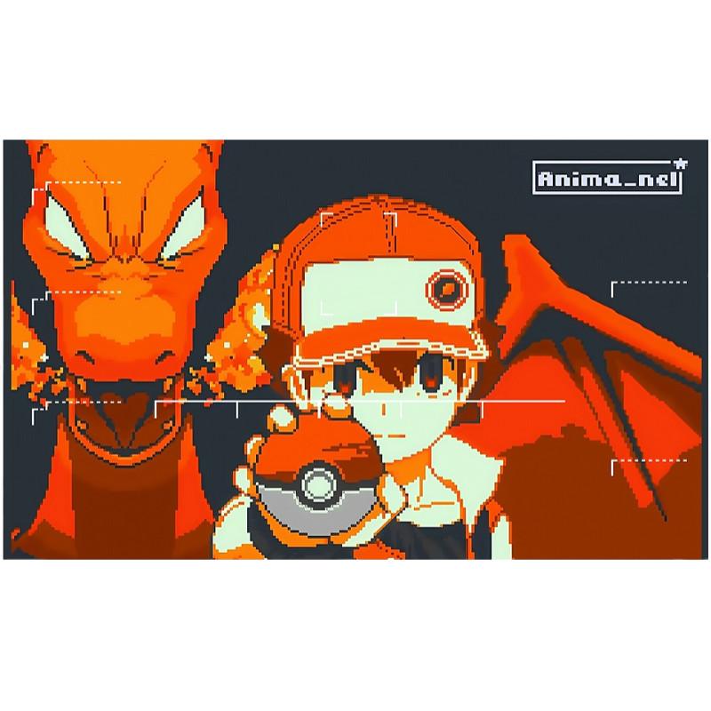 Pokemon Pixel Volcano Battle Desk Mat NonSlip Large Gaming Mouse Pad Waterproof Retro Anime Keyboard Pad