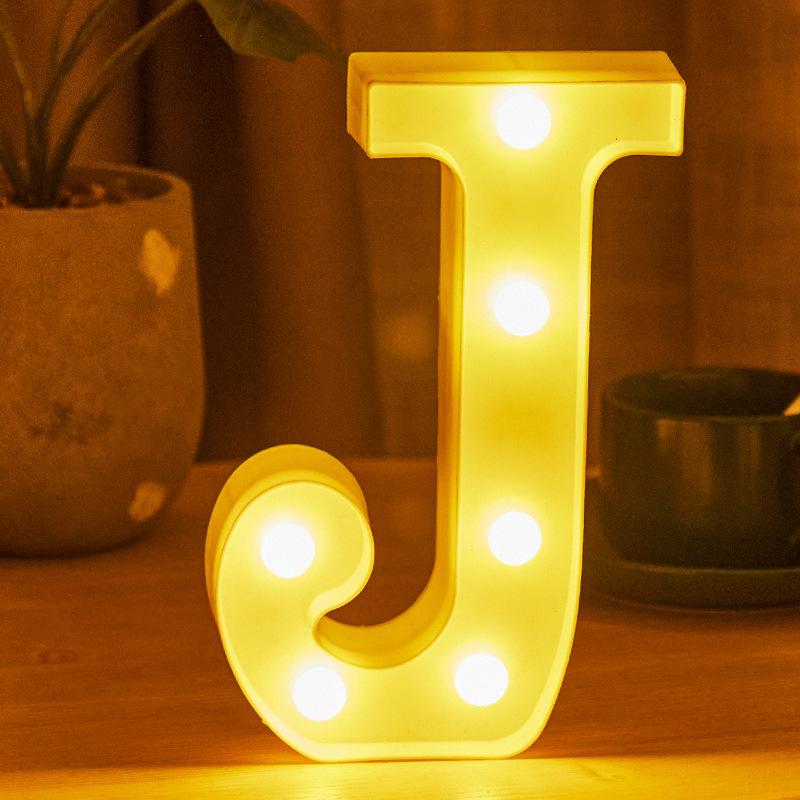 LED 21cm Warm Light Alphabet 0-9 Letters for Wedding Party Home Decor