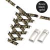 1 Pair Flat Shoe Laces Magnetic Metal Lock Elastic Shoelaces Colour Precision Compilation Lazy Shoelace For Sneakers Shoestring