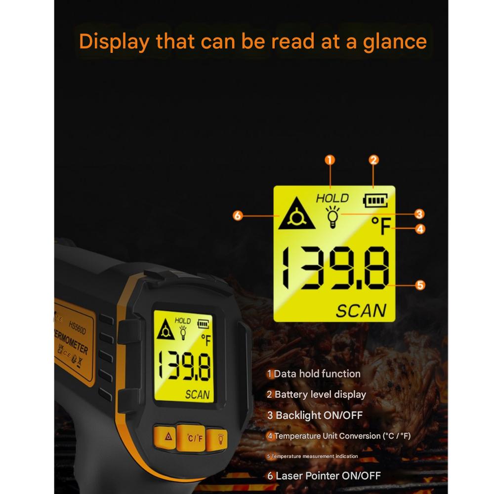 Infrared Thermometer, Yellow and Black