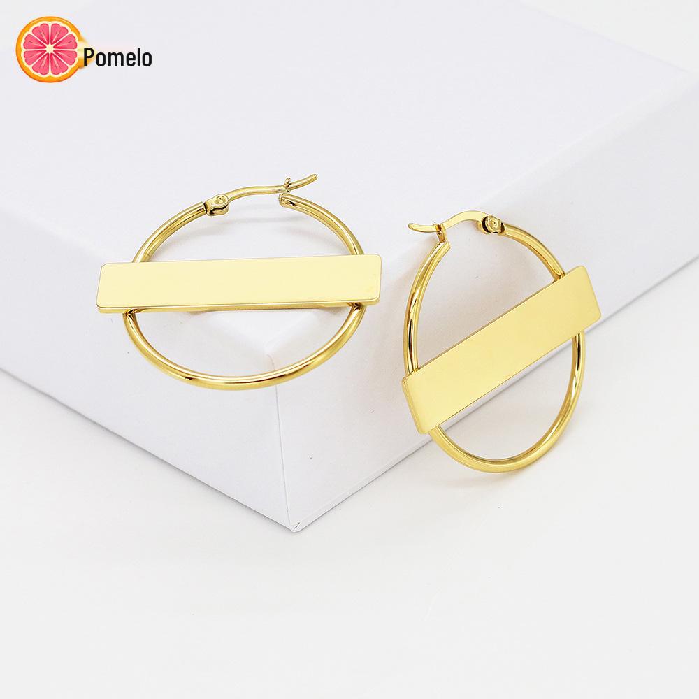 Stainless Steel Personalized Name Engraved Earrings - Perfect Gift for Christmas or Mother's Day