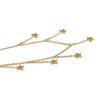 Yhpup 316L Stainless Steel Long Star Chain Anklet Summer Beach Foot Jewelry 18K PVD Plated Waterproof Accessories