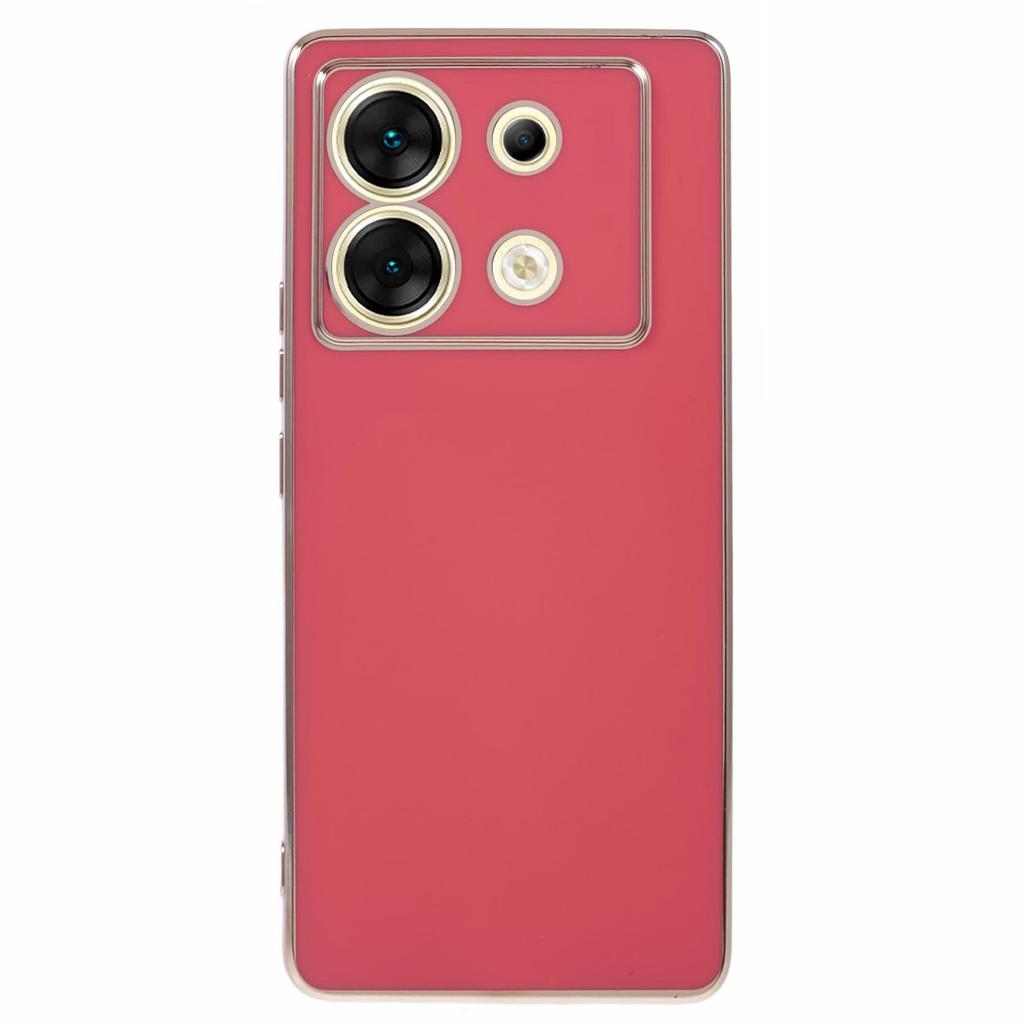 For Infinix Zero 30 5G Case Glossy TPU Phone Cover Electroplate Golden Edging