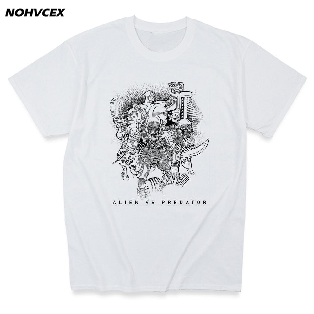 Alien Covenant Men S 100 Premium Cotton Funny T Shirt Harajuku Alien Vs Predator Movie Tees L