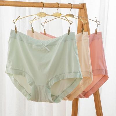 Cuecas Femininas de Cintura Alta em Seda Gelo: Tamanho Plus, Secagem Rápida, Malha, Ajuste Confortável com Forro de Algodão (Estilo 5101#)
