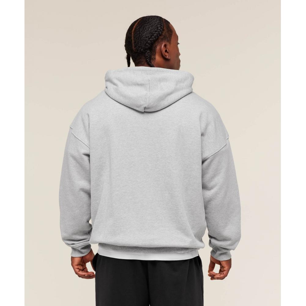 Gymshark Fade Graphic Zip Up Hoodie Light Grey Core Marl A3c3k Gbcn