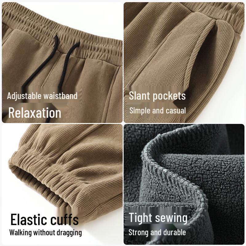 Jeanswest Men's Winter Fleece-Lined Thermal Jogger Pants