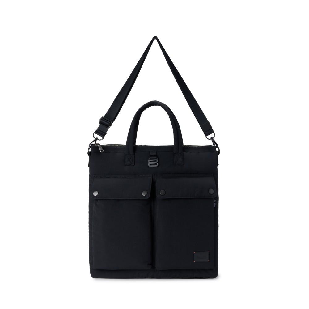 Brompton London Two Pocket Padded Tote Bag - Black (P255Ato414)