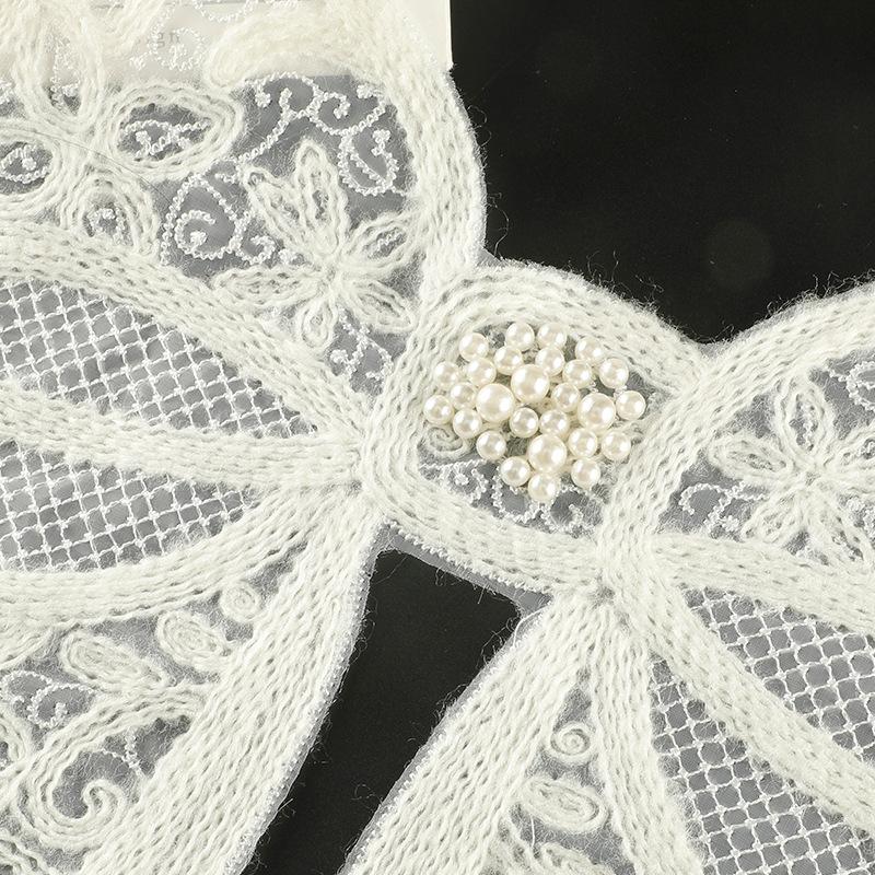 Duoku Cartoon Lace Bow Lace Embroidery Sticker Diy Hand Account Accessories Brooch Hairpin Jewelry Accessories Cloth Sticker