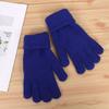Cute Wrist Guards, Touch Screen Knitted Gloves, Women's Winter Five-finger Windproof and Warm Cycling Wool Gloves