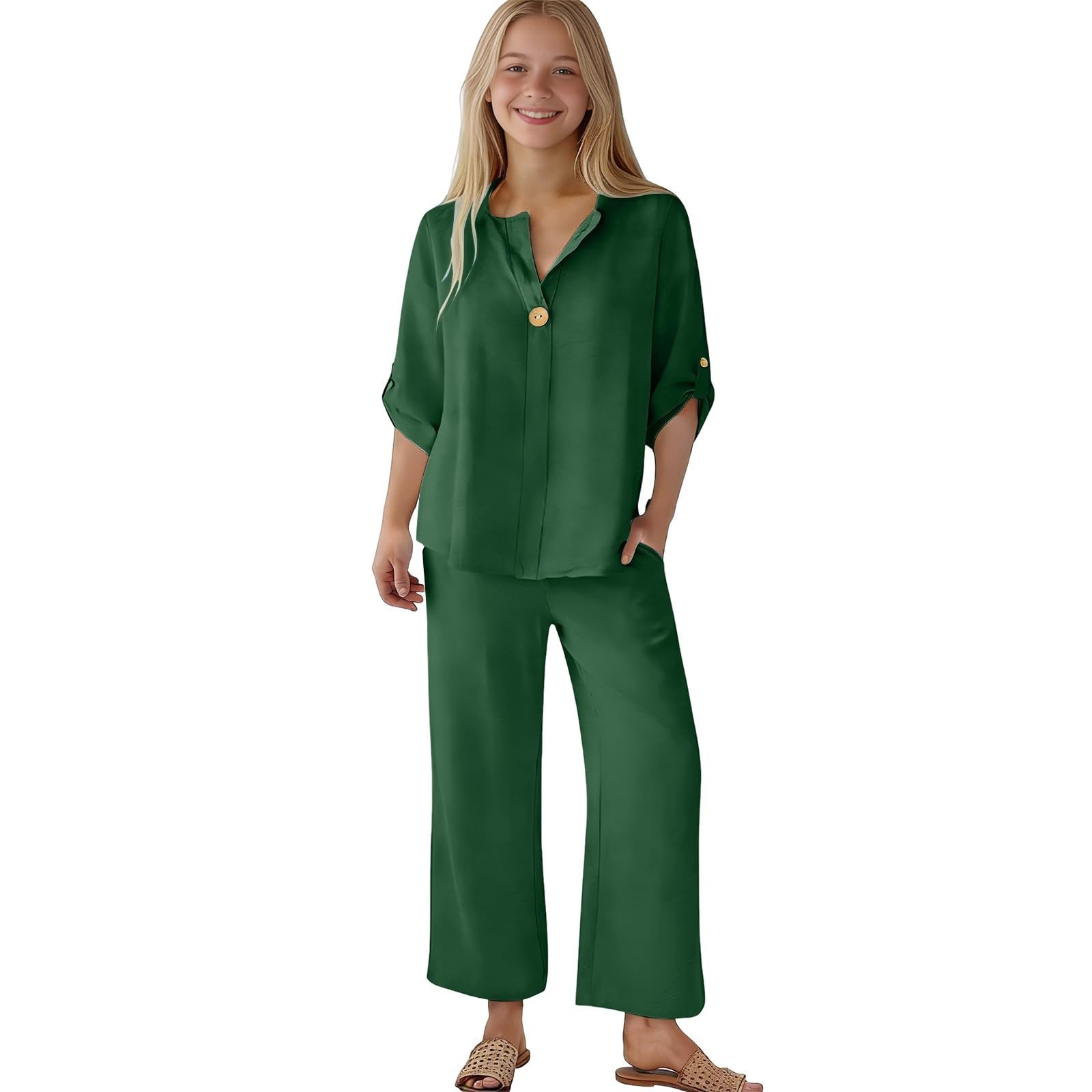 

Boys And Girls Casual Comfortable Two-Piece Kids Set 90 зелений