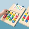 Four-Color Double-Sided Wooden Educational Game for Early Learning and Color Recognition