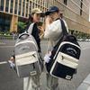 College Style Color Matching Letter Large Capacity Student Schoolbag New Thickened Trendy Cool Backpack