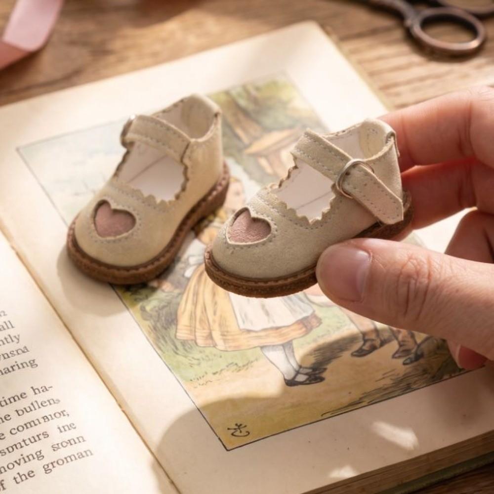 1 pair PU Leather Princess Doll Shoes Mini PU Leather Sandals Toy BJD Doll Shoes  Cotton Doll