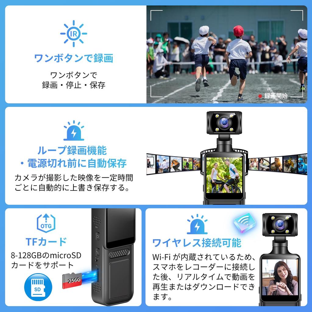 Mini Video Video Rotating Smartphone Connectivity via Security Mini Business Evidence Japanese Instruction Manual Included Advanced 1.3-inch