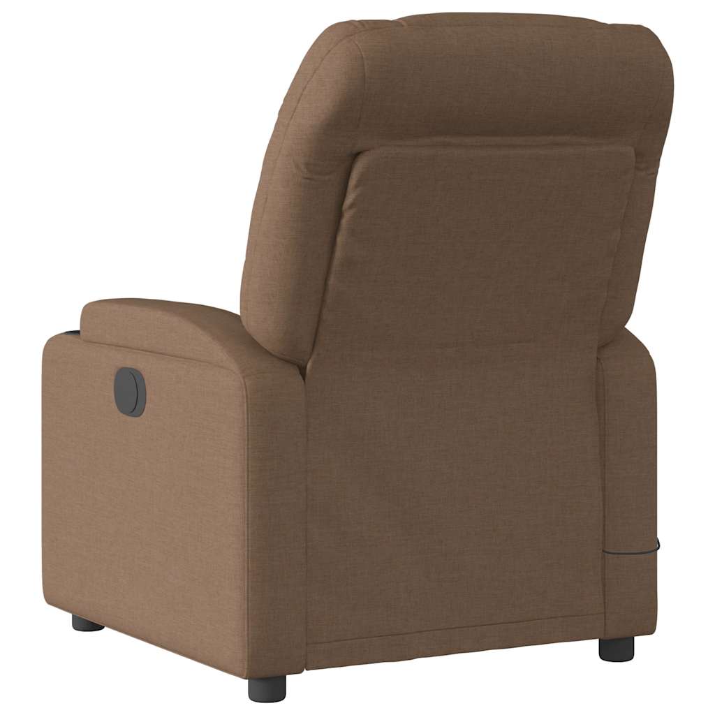 Vidaxl Foldable Massage Armchair, Electric, Brown, Fabric