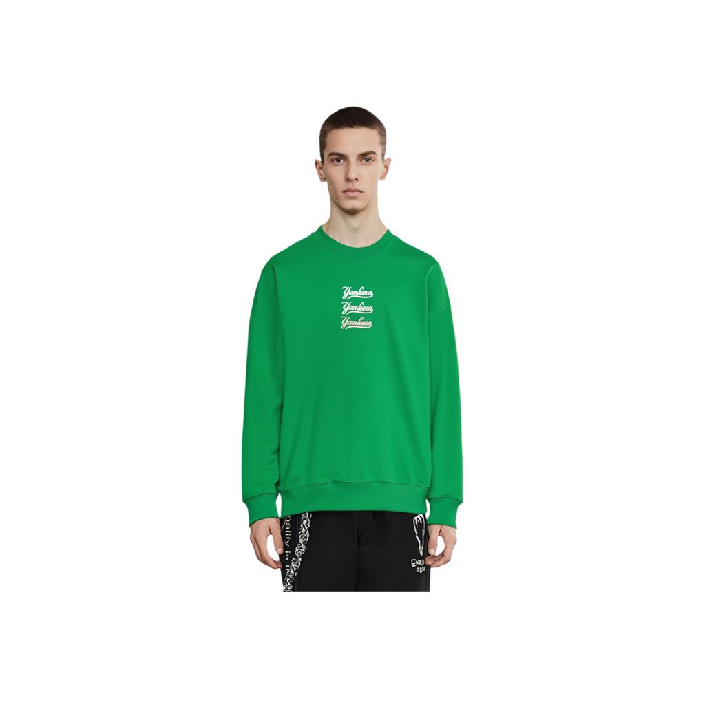 New MLB Base Logo Sweatshirt Unisex Green 3AMTB0521-50GNS