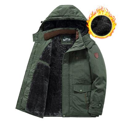 Langer Baumwollmantel, Samt- und verdickter Baumwollmantel für Männer, lockere Freizeitjacke für Herbst und Winter für Jugendliche