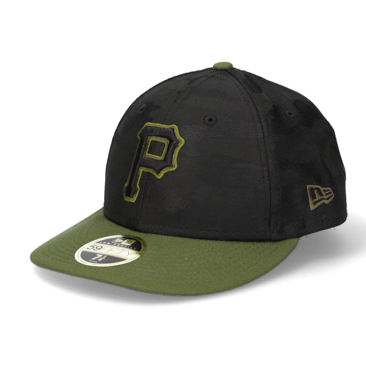 

[New Era] 59FIFTY Black Camo Pittsburgh Pirates Cap Baseball Cap Camouflage Pittsburgh Pirates LOW PROFILE CAP (7 38 (approx. 58.7 cm)) [Used]