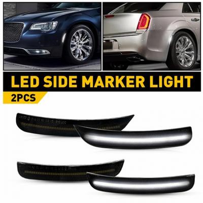 White LED Side Marker Front Lamps Rear Light Bumper For 2015- Chrysler 300 V